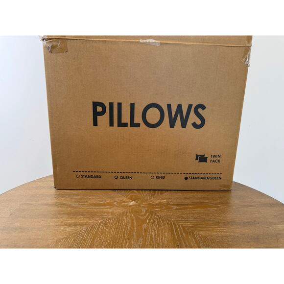 Fluff Good Night Bed Pillows Twin Pack Standard/Queen White Soft Sleep Pillows - Picture 2 of 2